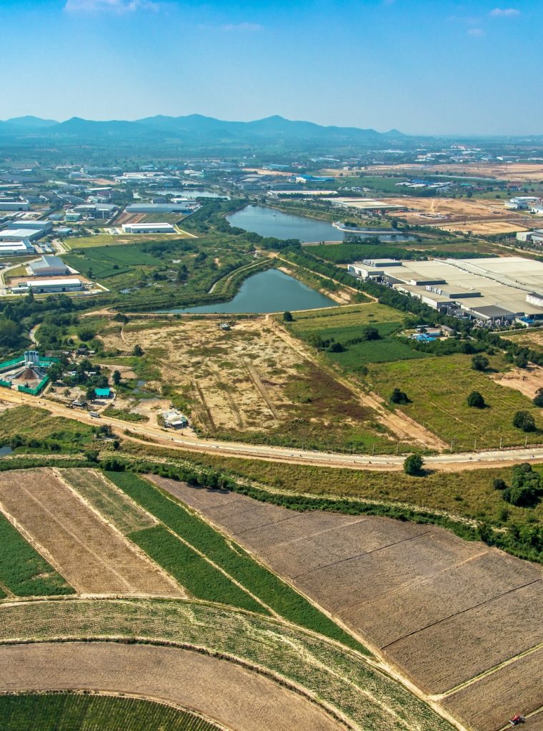 Aerial Photo Farming Agriculture and Land Development